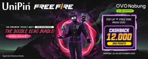 Ramaikan Suasana Chaos Trouble Night! Top Up Free Fire Pakai OVO dan Dapatkan 12Ribu OVO Points!